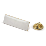Pin rectangulaire en métal doré à personnaliser 30x10mm couleur doré quatrière vue