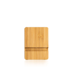 Support en bambou pour téléphones et tablettes de différentes tailles couleur marron clair