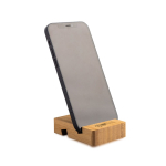 Support en bambou pour téléphones et tablettes de différentes tailles couleur marron clair