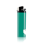 Briquet jetable en plusieurs couleurs avec décapsuleur couleur vert