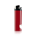 Briquet jetable en plusieurs couleurs avec décapsuleur couleur rouge foncé