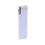 Briquet électronique rechargeable facilement couleur blanc vue avec impression