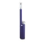 Briquet électronique rechargeable avec tête longue et bouton-poussoir couleur bleu marine