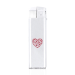 Briquet électronique rechargeable avec protection enfant couleur blanc