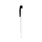 Stylo en plastique avec clip coloré et bouton-poussoir encre noire couleur noir vue 11