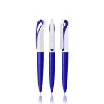 Stylo de type cygne en plastique coloré avec encre noire couleur bleu roi