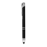 Stylo tactile en aluminium gravé pas cher à l'encre bleue