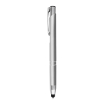Stylo tactile en aluminium gravé pas cher à l'encre bleue
