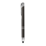 Stylo tactile en aluminium gravé pas cher à l'encre bleue