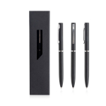 Stylo de luxe en métal coloré mat avec étui encre bleue couleur noir vue 11