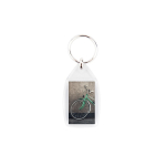 Porte-clés carré avec papier personnalisable sur deux faces 25x40 mm