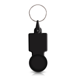 Porte-clés en plastique avec jeton pour caddie idéal pour les courses couleur noir vue 11