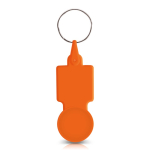 Porte-clés en plastique avec jeton pour caddie idéal pour les courses couleur orange