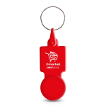 Porte-clés en plastique avec jeton pour caddie idéal pour les courses