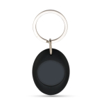 Porte-clés en forme ovale avec jeton de chariot à l'intérieur couleur noir vue 11