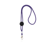 Lanyard tubulaire en polyester réglable avec mousqueton 3 cm couleur violet Vue 1