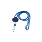 Lanyard tubulaire en polyester réglable avec mousqueton 3 cm couleur bleu ciel