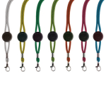 Lanyard tubulaire en polyester réglable avec mousqueton 3 cm