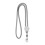 Lanyard tubulaire moderne en polyester avec mousqueton 3 cm couleur noir vue 11