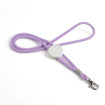 Lanyard tubulaire moderne en polyester avec mousqueton 3 cm vue d'ambiance