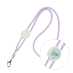 Lanyard tubulaire moderne en polyester avec mousqueton 3 cm vue du logo imprimé