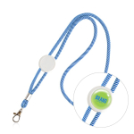 Lanyard tubulaire moderne en polyester avec mousqueton 3 cm vue du logo imprimé