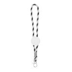 Porte-clés long de type lanyard ajustable avec mousqueton couleur noir vue 11