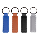 Porte-clés en cuir synthétique premium coloré avec anneau en métal vue détaillée 7