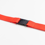 Lanyard en RPET avec sécurité et mousqueton en métal 3 cm couleur rouge
