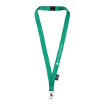 Lanyard en RPET avec sécurité et mousqueton en métal 3 cm vue d'ambiance