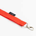 Lanyard en RPET avec sécurité et mousqueton en métal 3 cm vue plusieurs couleurs
