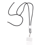 Cordon en RPET pour téléphone portable avec pièce réglable couleur noir vue 11