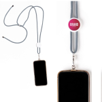Cordon en RPET pour téléphone portable avec pièce réglable vue plusieurs couleurs