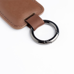 Porte-clés en cuir recyclé de haute qualité avec anneau en boucle