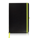Carnet avec couverture en carton et ruban coloré A5 feuilles lisses couleur vert clair