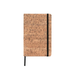 Bloc-notes avec couverture en liège et marque-page A6 feuilles lisses couleur marron clair