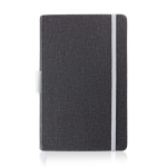 Carnet en cuir synthétique avec détails colorés A5 pages à lignes couleur blanc