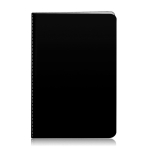 Carnet sérigraphié aux couleurs vives A5 avec pages lisses University couleur noir