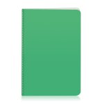 Carnet sérigraphié aux couleurs vives A5 avec pages lisses University couleur vert pistache