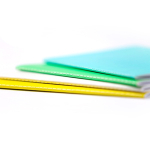 Carnet sérigraphié aux couleurs vives A5 avec pages lisses University vue 2