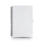 Carnet avec spirales et porte-stylo A5 feuilles lignées couleur blanc
