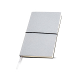 Carnet en cuir recyclé avec élastique A5 feuilles à pointillés Vue 1