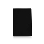 Carnet durable fabriqué en papier de pierre A5 pages lisses couleur noir vue avec impression