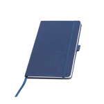 Carnet en RPET avec ruban et support pour stylo A5 pages lisses couleur bleu marine