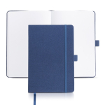 Carnet en RPET avec ruban et support pour stylo A5 pages lisses couleur bleu marine