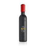 Tire-bouchon en plastique en forme de bouteille avec aimant intégré couleur noir