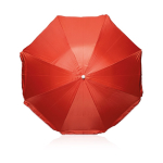 Parasol de plage en polyester 170T avec protection UV Ø180 couleur rouge