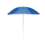 Parasol personnalisé de plage en polyester 170T, protection UV Ø 180 couleur bleu roi vue du logo imprimé