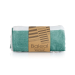 Serviette de plage en coton et polyester 90x180cm de 180 g/m² couleur vert foncé vue avec impression