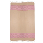 Serviette de plage en coton 100x180cm légère 220 g/m² couleur rouge